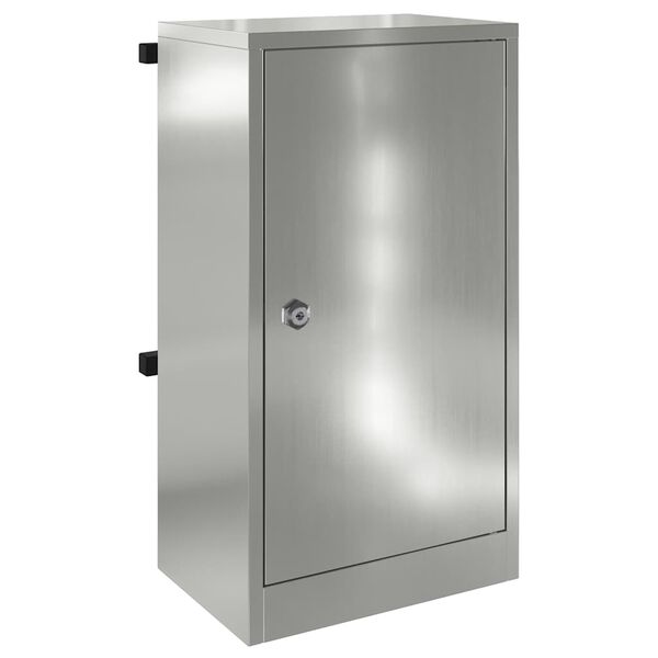 vidaXL Postilaatikko Musta 30 x 23 x 55 cm Galvanoitu teräs