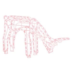 vidaXL Poro joulukoriste lämpimän valkoinen 73x31x45 cm