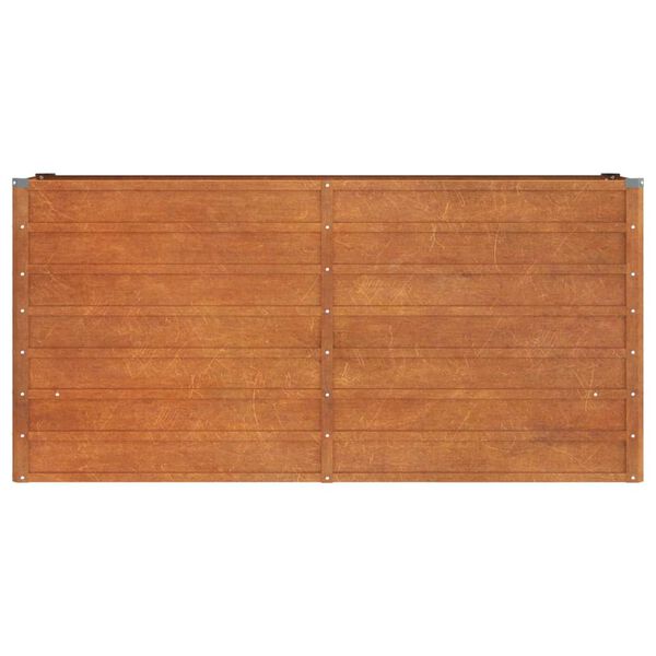 vidaXL Korotettu kukkalaatikko ruoste 160x40x77 cm Corten teräs