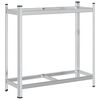 vidaXL 2-kerroksinen rengashylly hopea 110x40x109 cm ter&auml;st&auml;