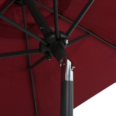 vidaXL Aurinkovarjo viininpunainen 200x211 cm alumiini