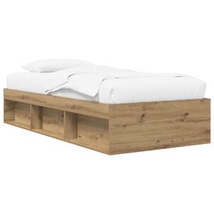 vidaXL S&auml;nkykehys varastolla Artisaanitammi 80 x 200 cm Tekninen puu