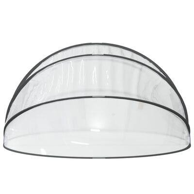 vidaXL Uima-altaan kupoli pyöreä 406x203 cm PVC