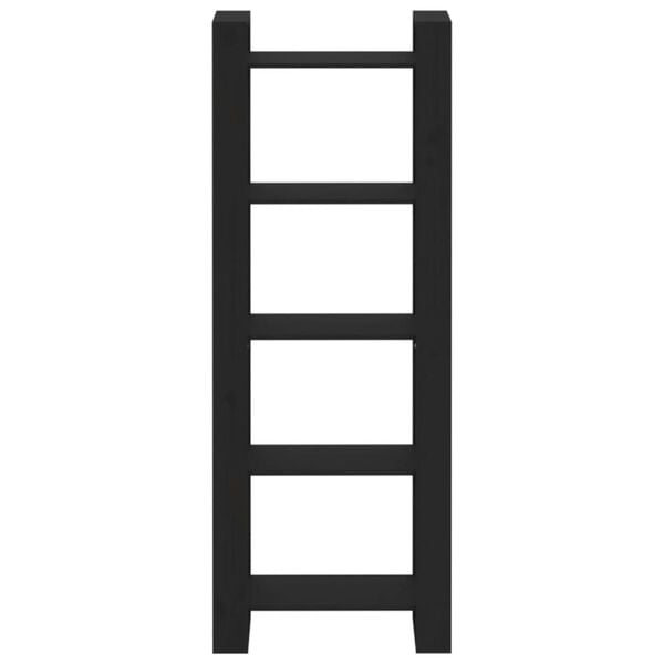 vidaXL Kirjahylly/tilanjakaja musta 60x35x160 cm täysi mänty