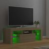 vidaXL TV-taso LED-valoilla Sonoma-tammi 120x35x40 cm