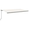 vidaXL Sis&auml;&auml;nkelattava markiisi LED/tuulisensori 500x350 cm kerma