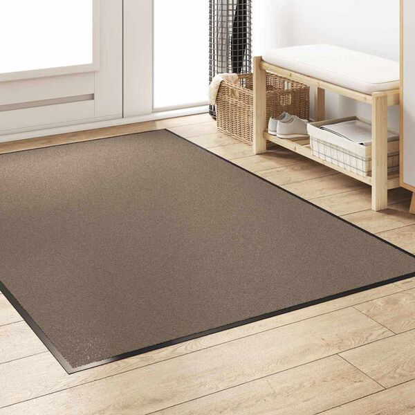 vidaXL Ovenmatto Beige ja musta 120 x 180 cm Polypropeeni ja vinyyli