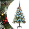 vidaXL Tekojoulukuusi LED -nauhavalot Vihre&auml; ja valkoinen 120 cm