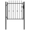 vidaXL Aitausportti HORST 100 x 100 cm Metalli Musta Lukittava