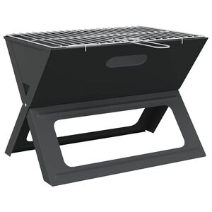 vidaXL Ulkoilma grilli 46 x 31 x 31 cm Ter&auml;s Musta