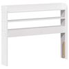 vidaXL Sängynrunko sängynpäädyllä valkoinen 90x200 cm täysi mänty