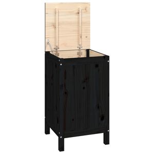 vidaXL Pyykkilaatikko musta 44x44x76 cm t&auml;ysi m&auml;nty