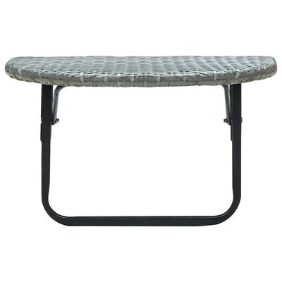 vidaXL Parvekepöytä harmaa 60x60x40 cm polyrottinki