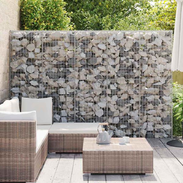 vidaXL Gabion-kivikori kansilla galvanoitu teräs 300x30x200 cm