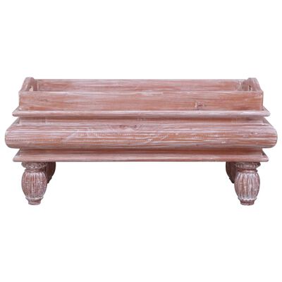 vidaXL Sohvapöytä ruskea 90x50x40 cm täysi mahonki