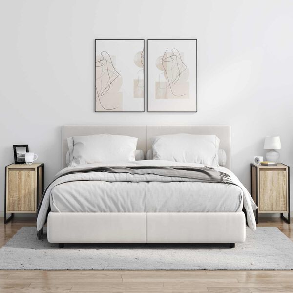 vidaXL Y&ouml;p&ouml;yt&auml; Sonoma 39,5 x 30 x 50 cm Tekninen puu