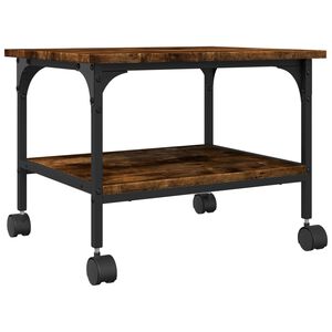 vidaXL Tulostinteline 2 tasoa savutammi 50x40x38 cm tekninen puu