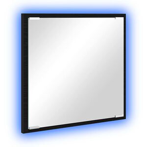 vidaXL LED kylpyhuonemirror Musta tammi. 40 x 37 x 8.5 cm Tekninen puu
