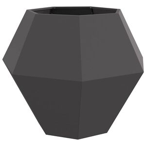 vidaXL Kukkalaatikko Musta 100 x 100 x 80 cm Ter&auml;s