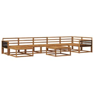 vidaXL Ulkosohvakokoelma 8 pcs Luonnollinen Tihe&auml; akasiapuu