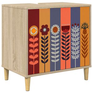 vidaXL Kylpyhuonekaappi ESSEN Sonoma 60 x 40 x 60 cm Tekninen puu