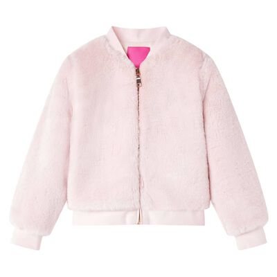 Lasten takki tekoturkis vaaleanpunainen 92