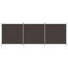 vidaXL 3-paneelinen Tilanjakaja ruskea 525x180 cm kangas