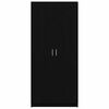 vidaXL Vaatekaappi ovella Musta tammi. 80 x 50,5 x 180 cm Tekninen puu