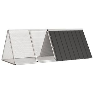 vidaXL Kanih&auml;kki antrasiitti 201,5x80,5x71 cm galvanoitu ter&auml;s