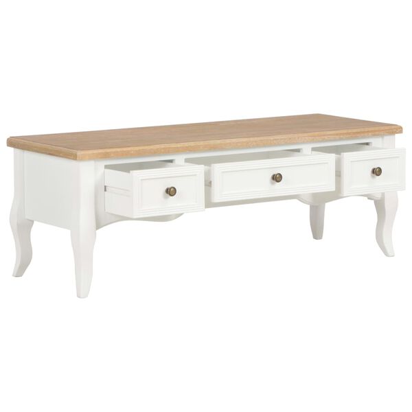 vidaXL TV-taso valkoinen 100x35x35 cm puu