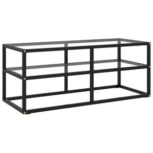 vidaXL TV-taso musta karkaistu lasi 100x40x40 cm
