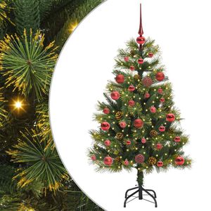 vidaXL Kunsti Taitettava Joulupuuni, jossa on K&auml;pyj&auml; Vihre&auml; 120 cm