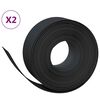 vidaXL Puutarhareunus 2 kpl musta 10 m 20 cm polyeteeni