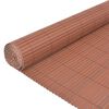 vidaXL Kaksipuolinen puutarha-aita PVC 90x300 cm ruskea