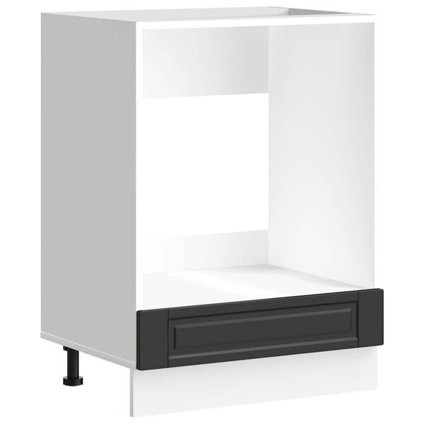 vidaXL Uunikaappi Porto musta tekninen puu