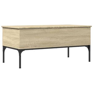 vidaXL Sohvap&ouml;yt&auml; Sonoma-tammi 100x50x45 cm tekninen puu ja metalli