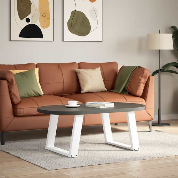 vidaXL Sohvap&ouml;yd&auml;n jalat U-muotoiset 2 kpl valkoinen 60x(42-43) cm ter&auml;s