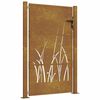 vidaXL Puutarhaportti 100x125 cm Corten-ter&auml;s Ruohokuvio