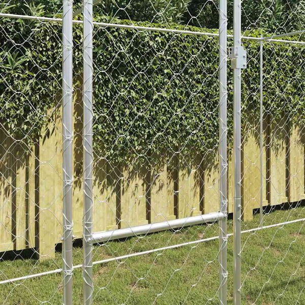 vidaXL Koiranh&auml;kki Hopea 800 x 200 x 200 cm Galvanoitu ter&auml;s