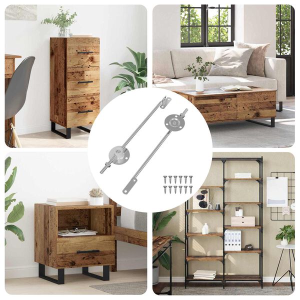 vidaXL Kannen tuki sarana 2 pcs Hopea 194 x 36 x 18 mm Rauta