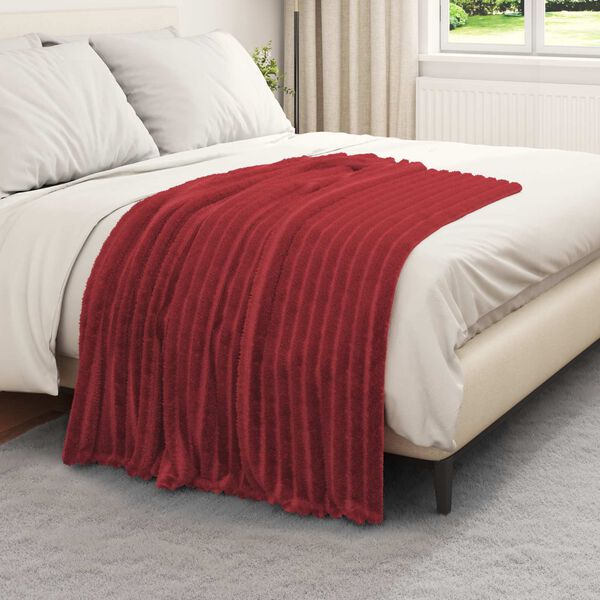 vidaXL Heittop&auml;&auml;llys 6 pcs Bordeaux punainen 150 x 130 cm Fleese