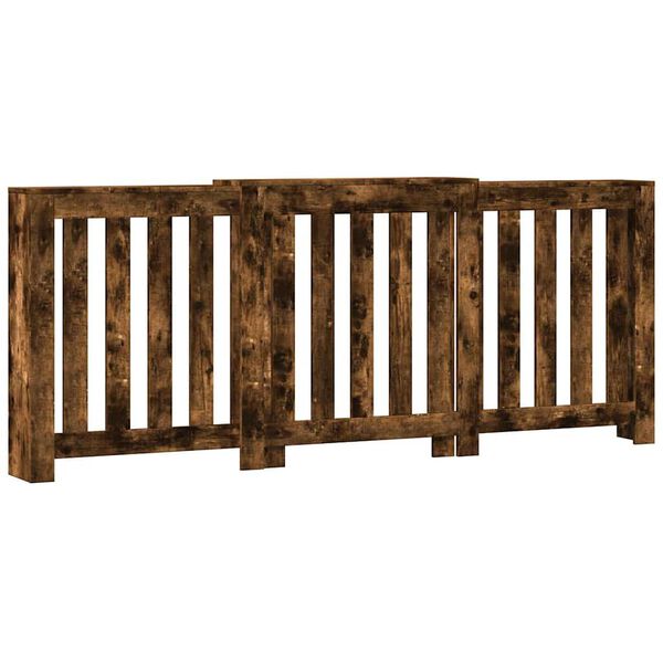 vidaXL L&auml;mp&ouml;patterin suoja savutammi 205x21,5x83,5 cm tekninen puu