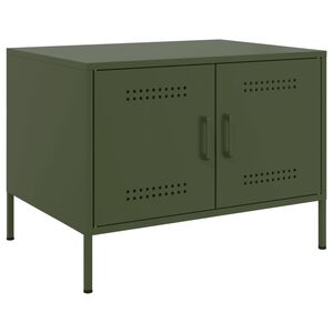 vidaXL Sohvap&ouml;yt&auml; oliivinvihre&auml; 68x50x50,5 cm ter&auml;s