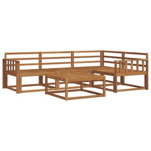 vidaXL Ulkosohvakokoelma 5 pcs Luonnollinen Tihe&auml; akasiapuu
