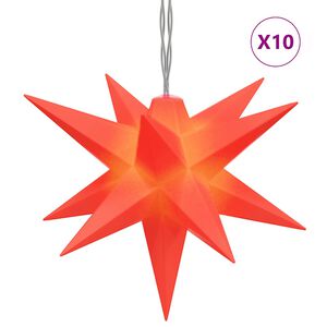 vidaXL Joulun t&auml;htivalo 10 LED-valoa punainen 10 cm