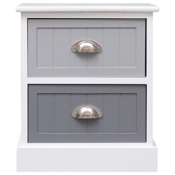 vidaXL Y&ouml;p&ouml;yd&auml;t 2kpl harmaa 38x28x45 cm keisaripuu