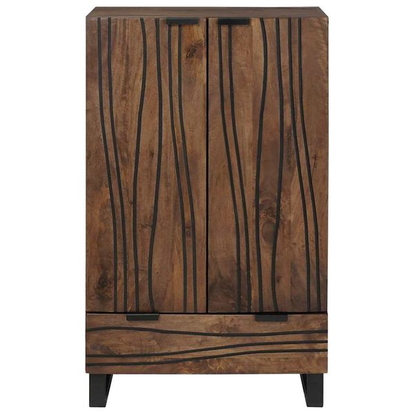 vidaXL Highboard Ruskea 60 x 33 x 100 cm t&auml;ysi mangopuu