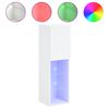 vidaXL TV-kaapit LED-valoilla 2 kpl valkoinen 30,5x30x102 cm