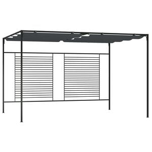 vidaXL Huvimaja sis&auml;&auml;nvedett&auml;v&auml; katto 4x3x2,3 m antrasiitti 180 g/m&sup2;