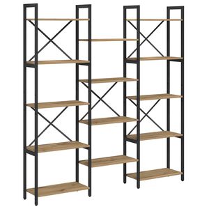 vidaXL Kirjahylly Artisan tammi 156 x 25 x 167 cm Tekninen puu